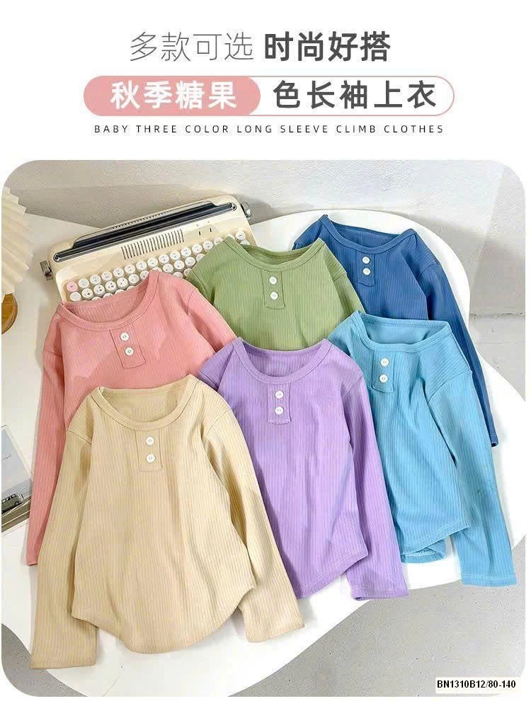 ÁO THUN GÂN DÀI TAY CHO BÉ