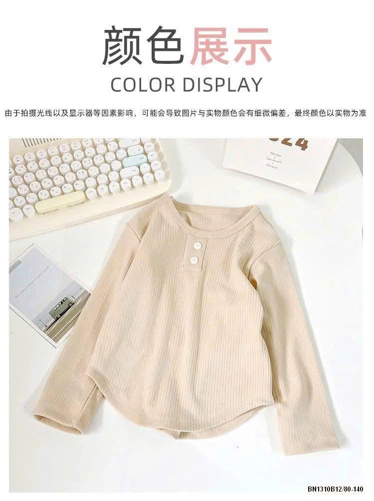 ÁO THUN GÂN DÀI TAY CHO BÉ