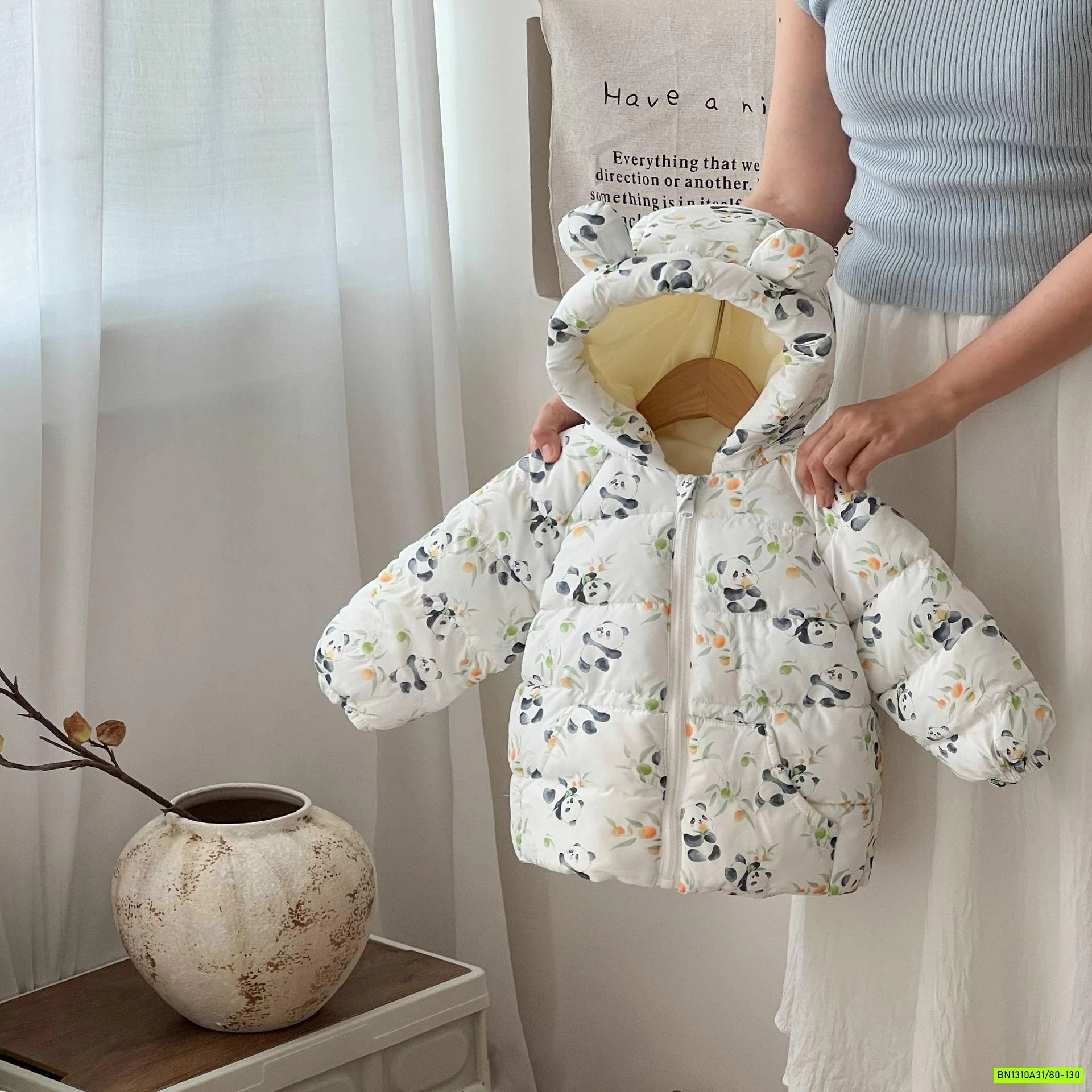 KHOÁC PHAO LÓT NỈ HỌA TIẾT