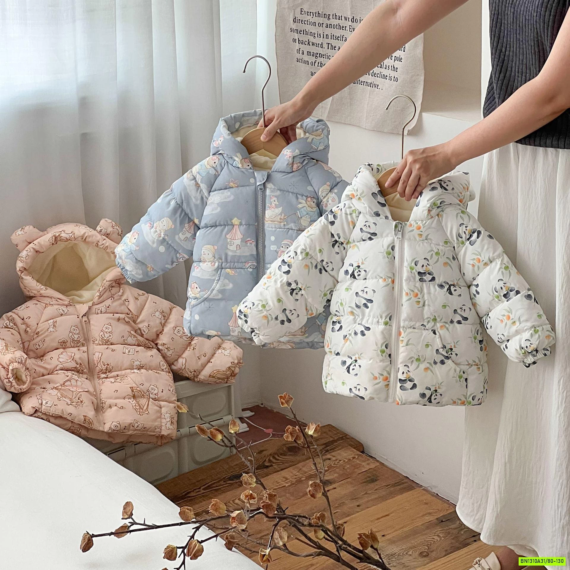 KHOÁC PHAO LÓT NỈ HỌA TIẾT