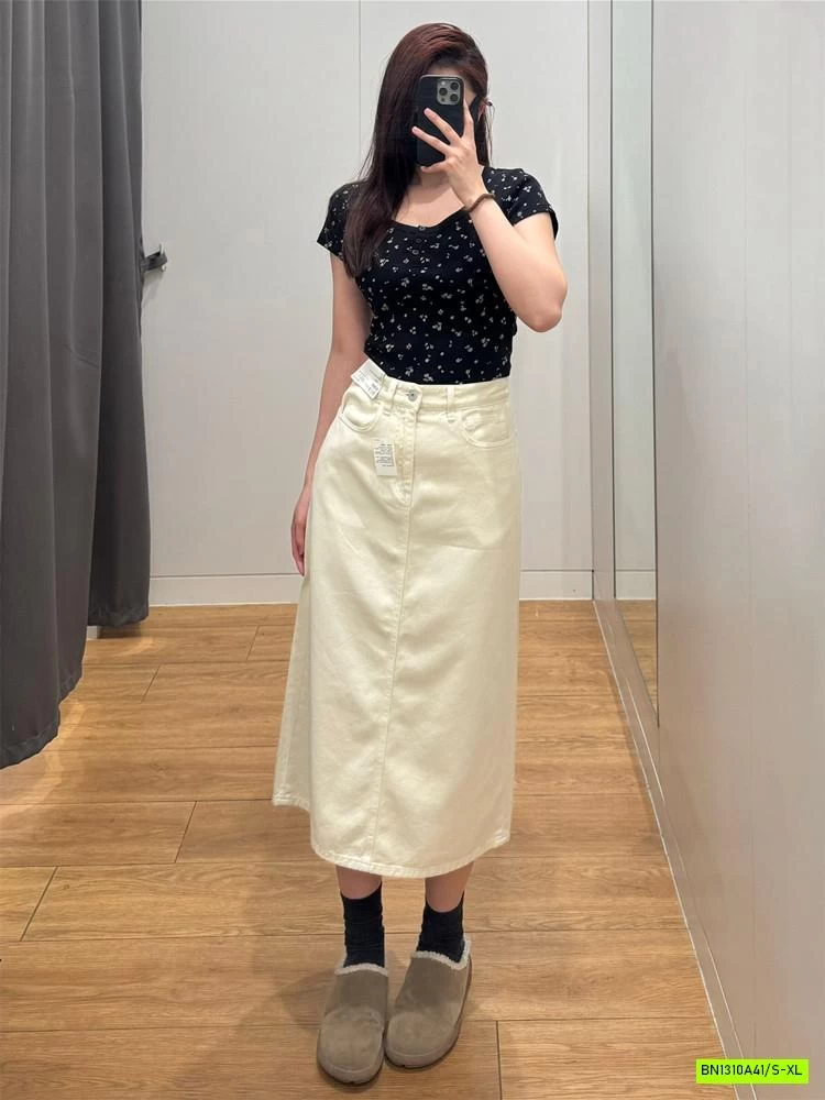 CHÂN VÁY JEANS DÁNG DÀI Z.R