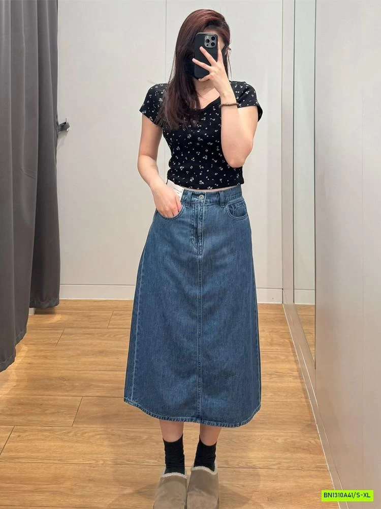 CHÂN VÁY JEANS DÁNG DÀI Z.R