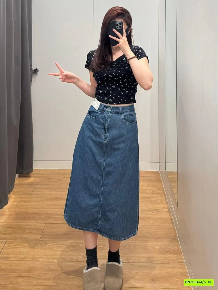 CHÂN VÁY JEANS DÁNG DÀI Z.R