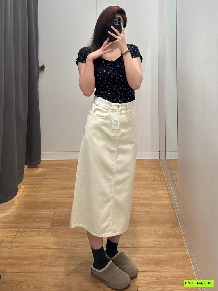 CHÂN VÁY JEANS DÁNG DÀI Z.R