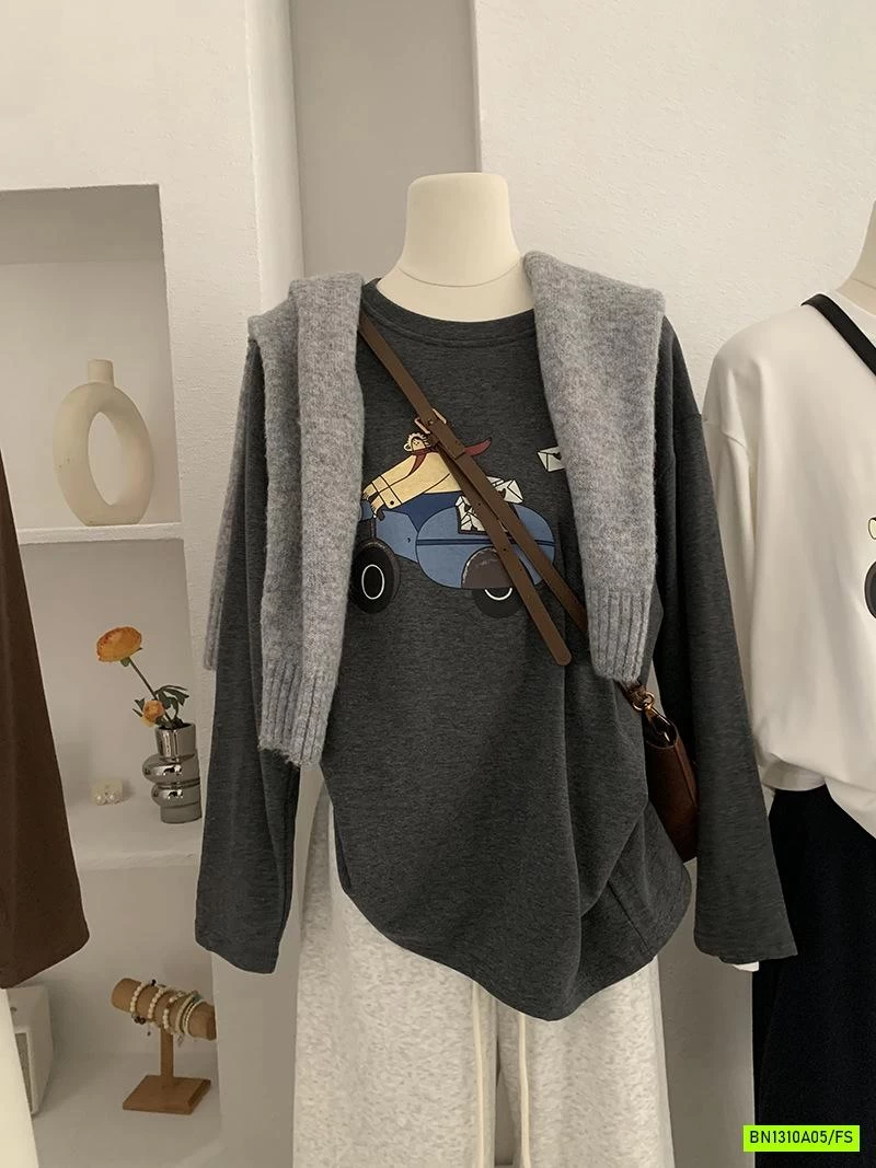 ÁO NỈ BÔNG IN HÌNH