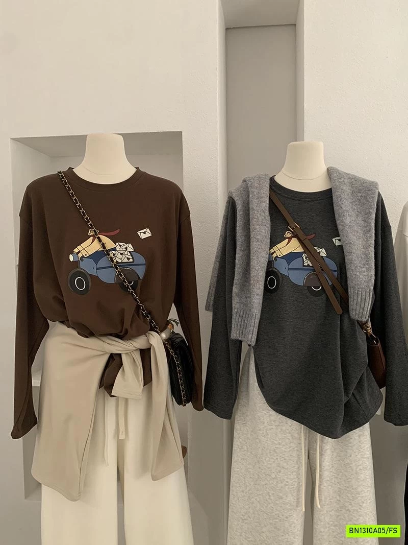 ÁO NỈ BÔNG IN HÌNH