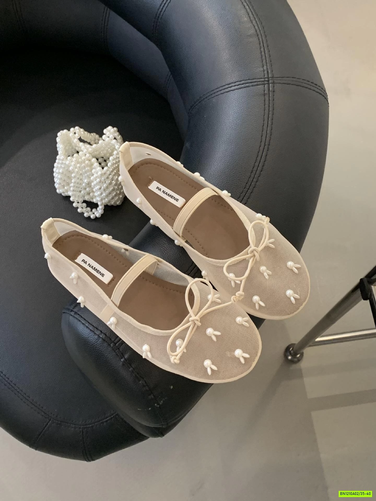 GIÀY BÚP BÊ LƯỚI GẮN THỎ