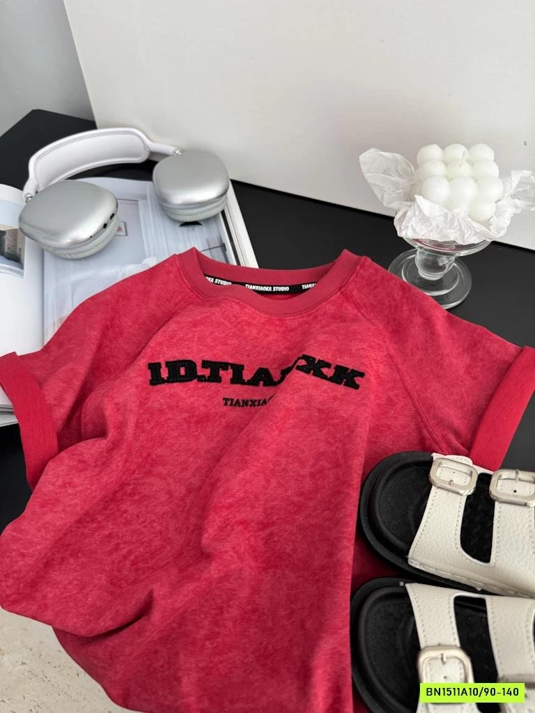 ÁO THUN THÊU CHỮ NGỰC