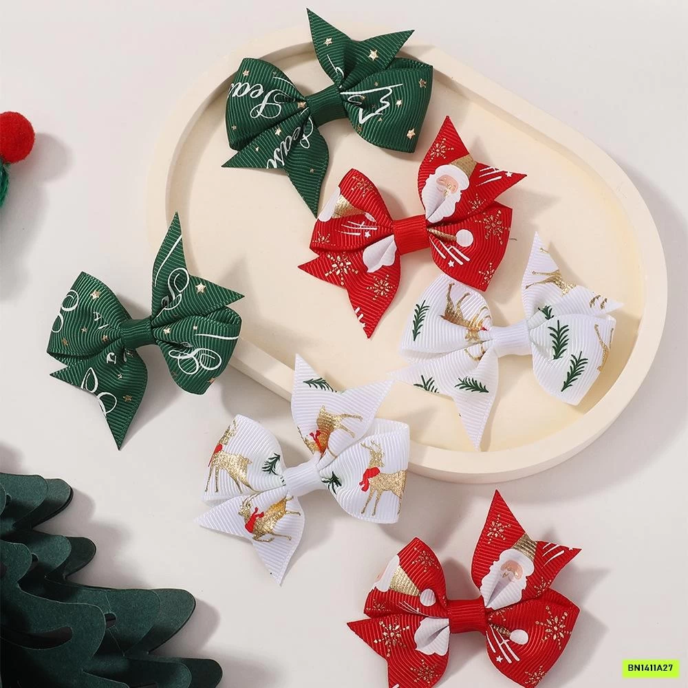 BỘ 10 KẸP TÓC NƠ GIÁNG SINH