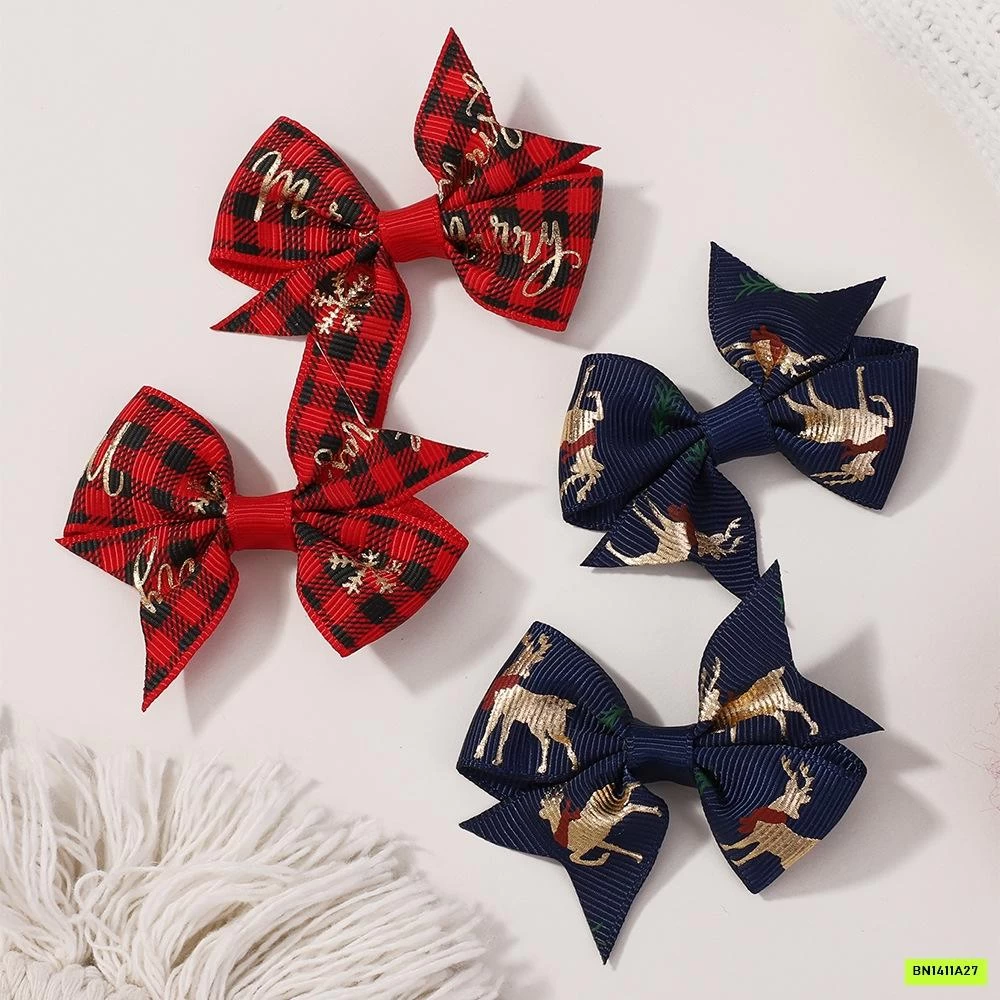 BỘ 10 KẸP TÓC NƠ GIÁNG SINH