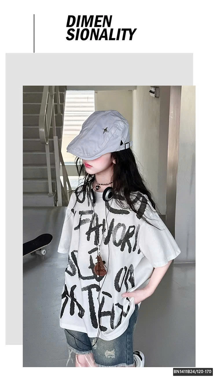 SET ÁO PHÔNG CHỮ MIX JEAN RÁCH SZ ĐẠI