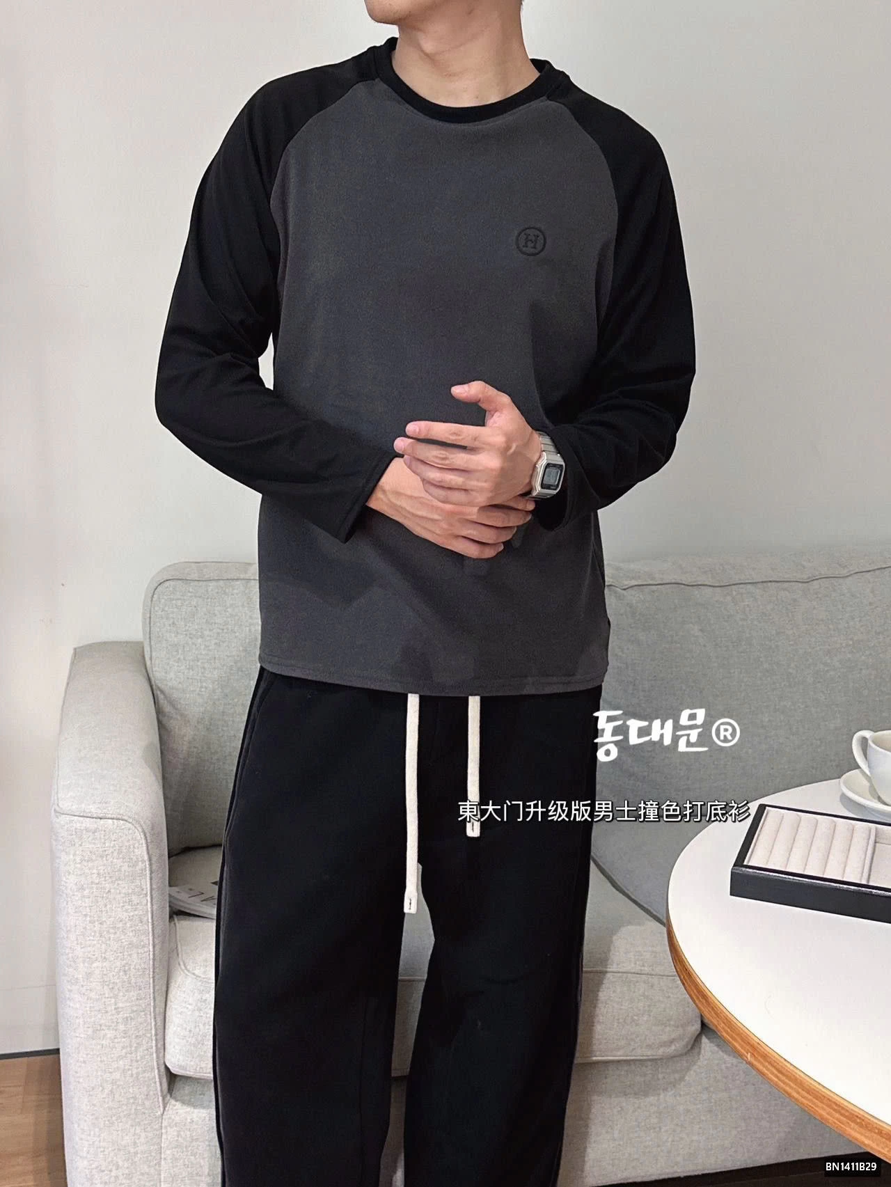 ÁO THUN NAM PHỐI MÀU TAY