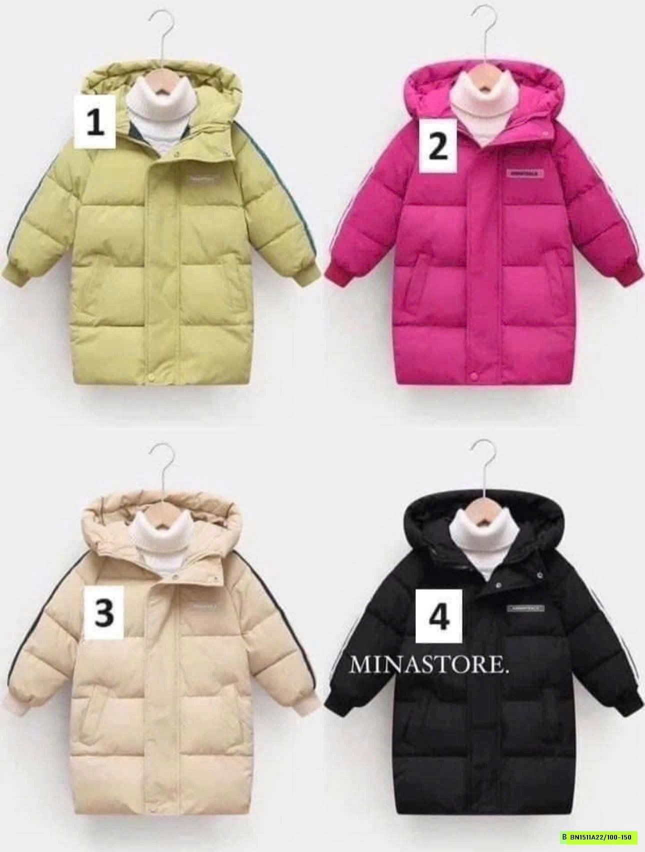 KHOÁC PHAO DÁNG DÀI SỌC BÊN