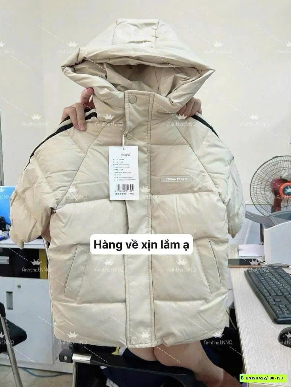 KHOÁC PHAO DÁNG DÀI SỌC BÊN