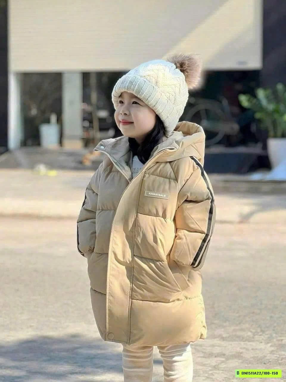 KHOÁC PHAO DÁNG DÀI SỌC BÊN