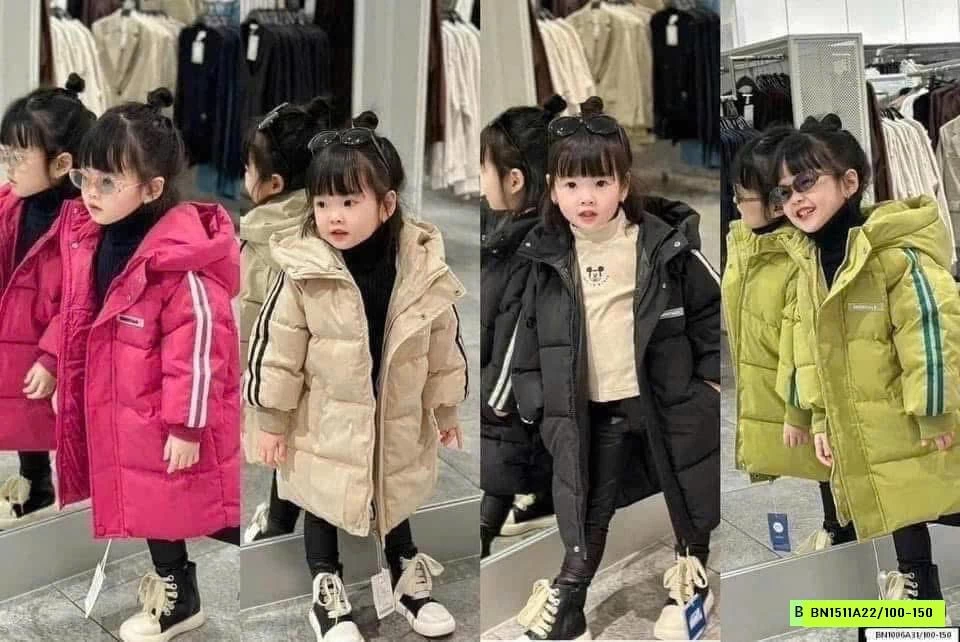 KHOÁC PHAO DÁNG DÀI SỌC BÊN