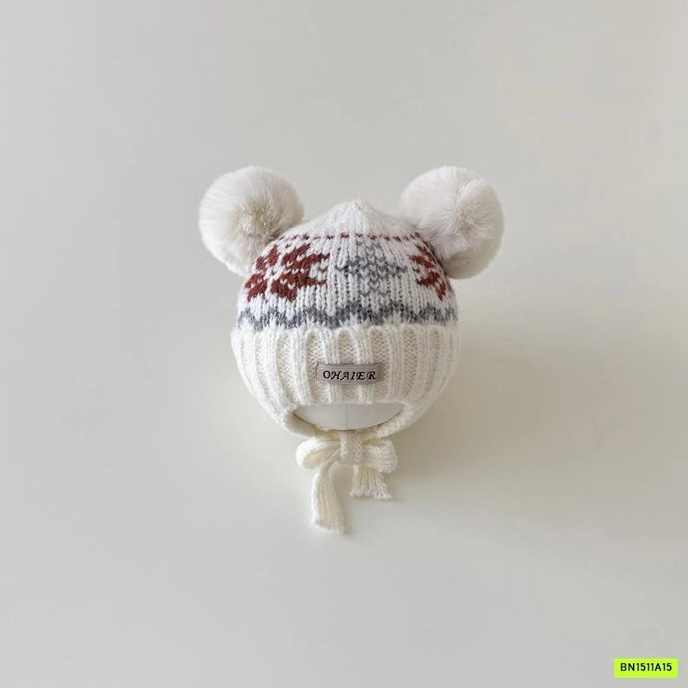 MŨ LEN HỌA TIẾT BÔNG TUYẾT