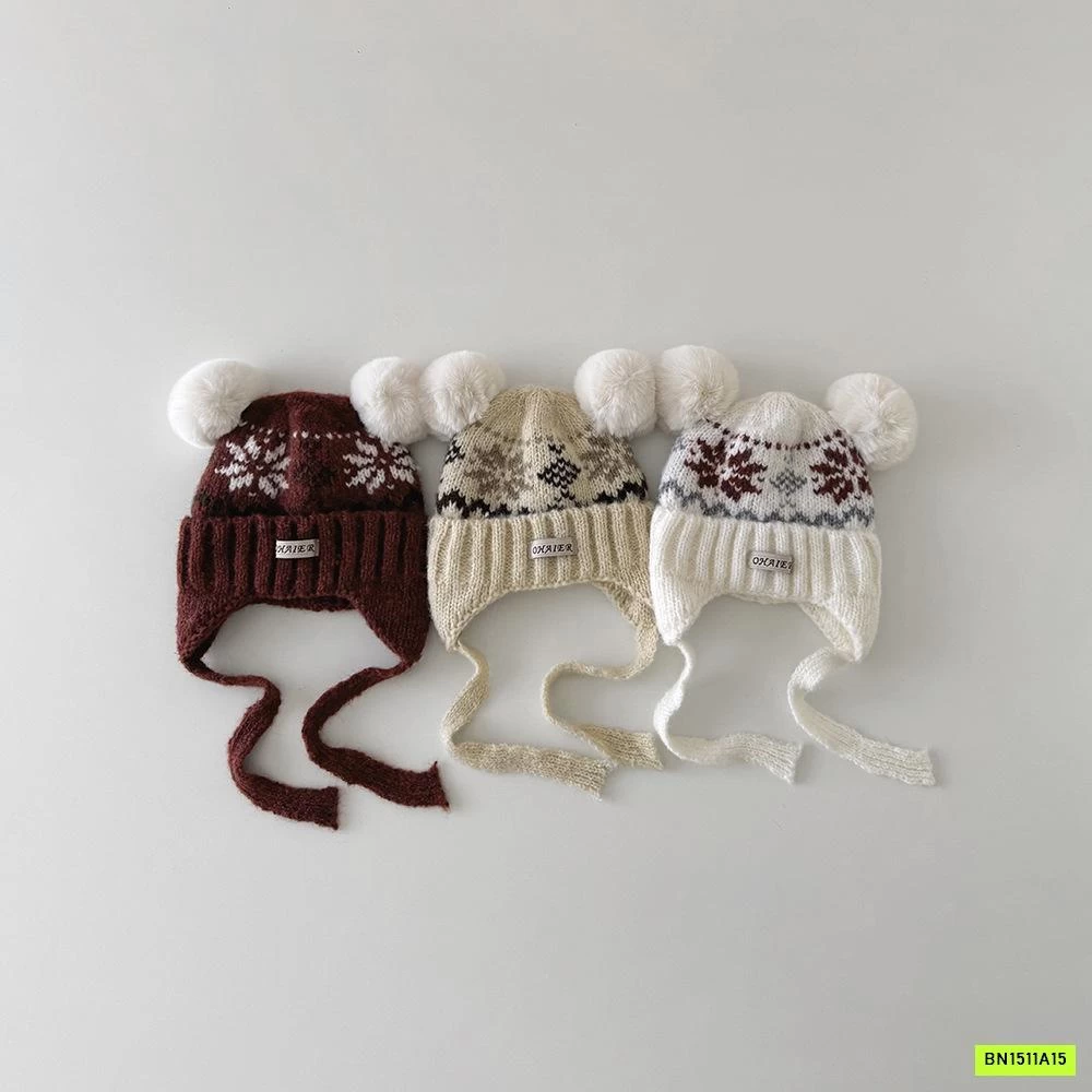 MŨ LEN HỌA TIẾT BÔNG TUYẾT