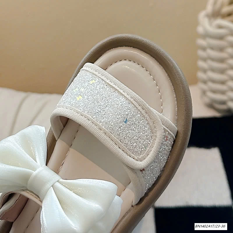 SANDAL LẤP LÁNH QUAI NƠ