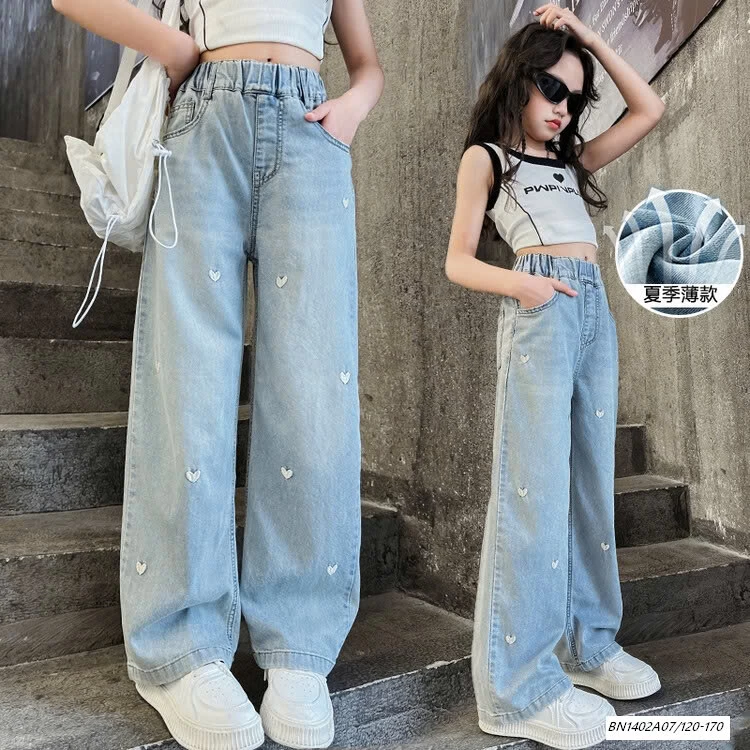 JEANS SUÔNG THÊU TRÁI TIM SZ ĐẠI