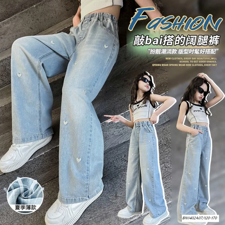 JEANS SUÔNG THÊU TRÁI TIM SZ ĐẠI