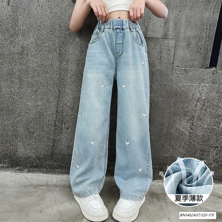 JEANS SUÔNG THÊU TRÁI TIM SZ ĐẠI