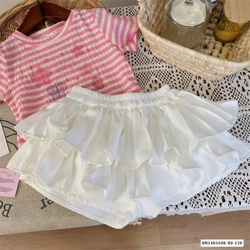 SÉT ÁO HỒNG MIX CV TRẮNG