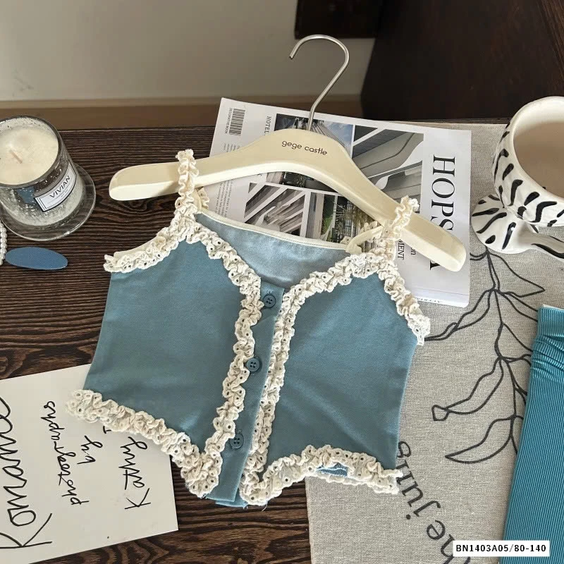 ÁO 2 DÂY VIỀN BÈO MIX QUẦN VÁY