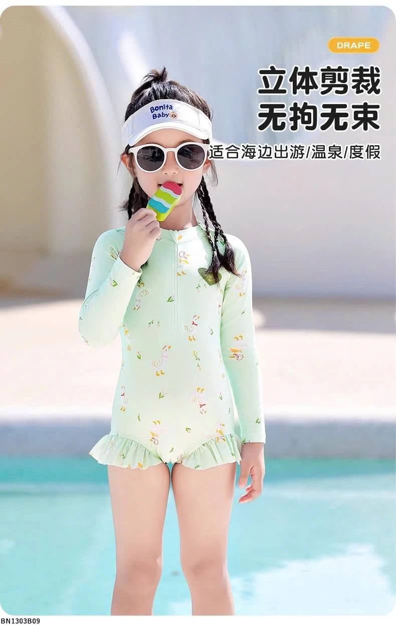 ÁO BƠI HOA BÉ GÁI