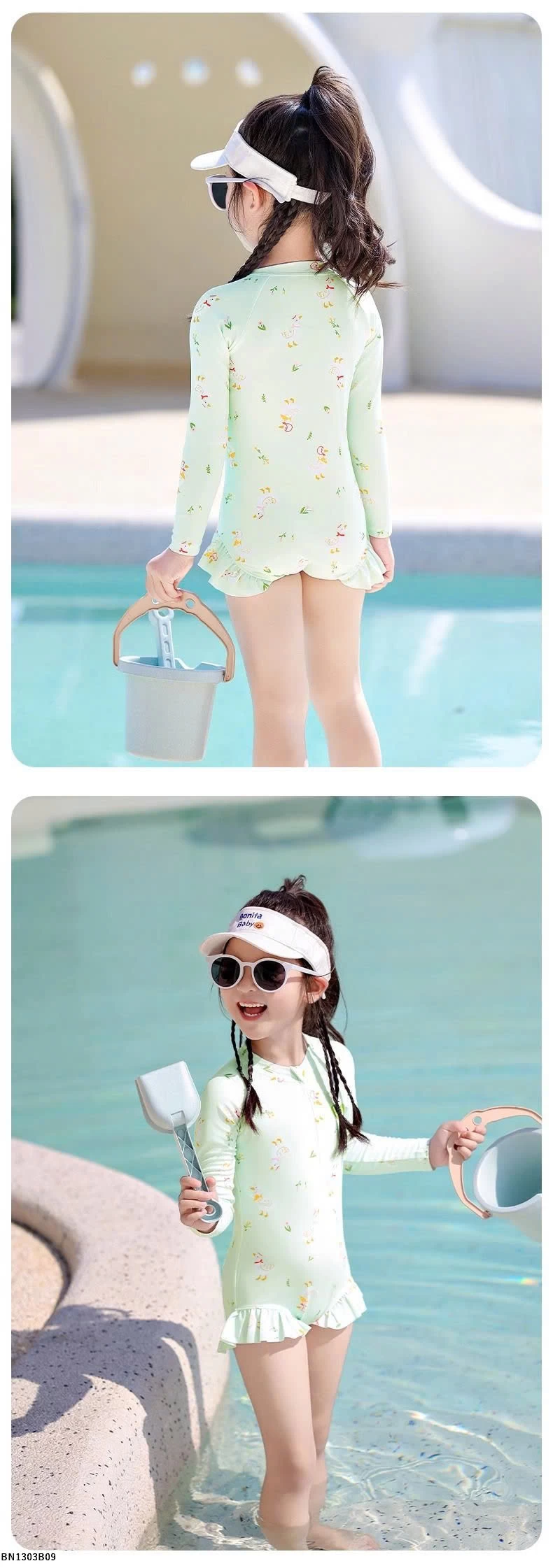 ÁO BƠI HOA BÉ GÁI