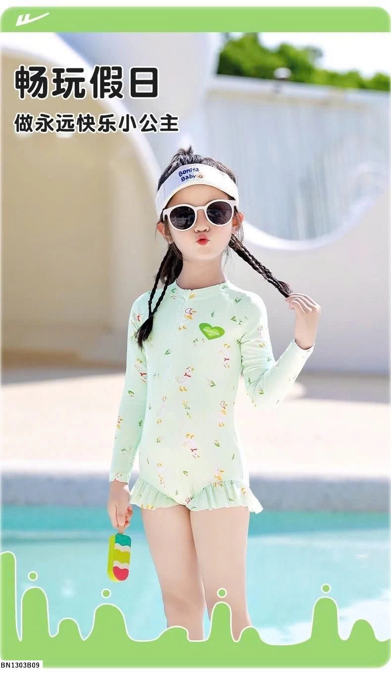 ÁO BƠI HOA BÉ GÁI