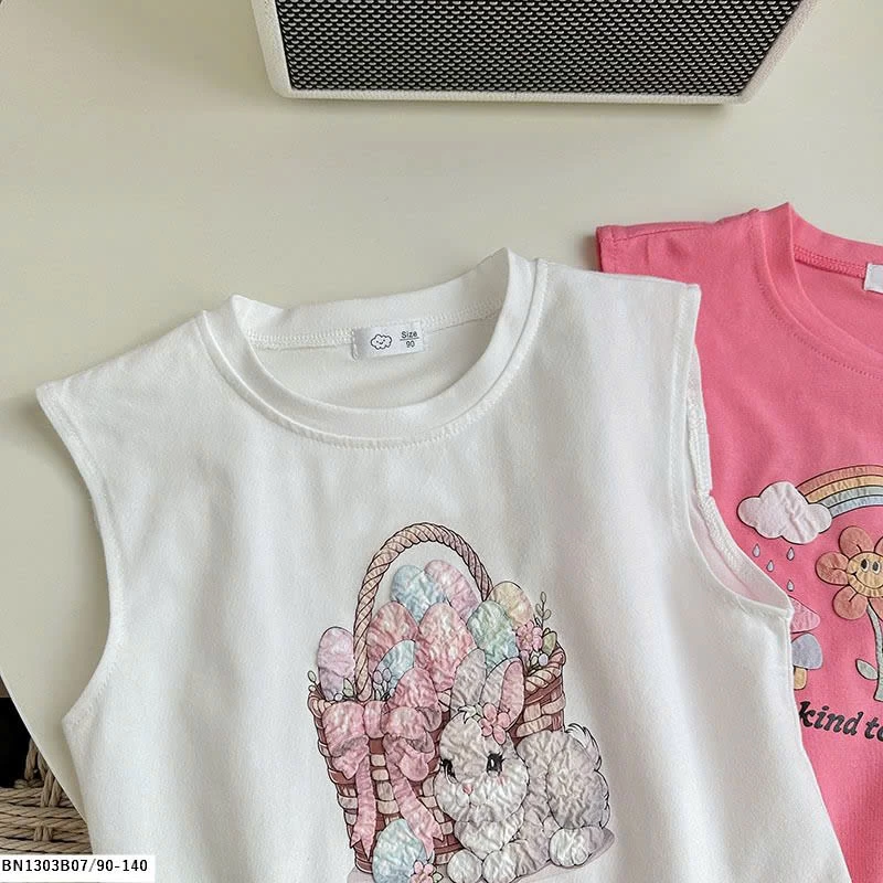 ÁO SÁT NÁCH BÉ GÁI IN HÌNH THỎ