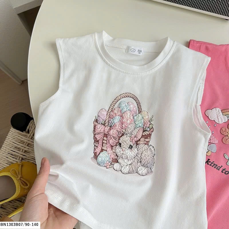 ÁO SÁT NÁCH BÉ GÁI IN HÌNH THỎ