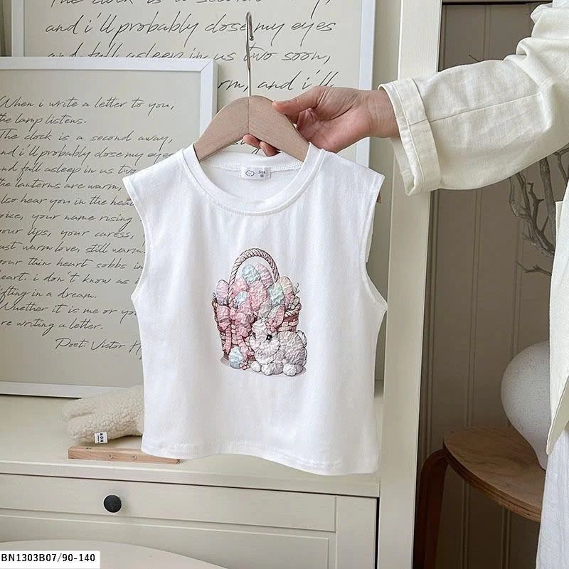 ÁO SÁT NÁCH BÉ GÁI IN HÌNH THỎ