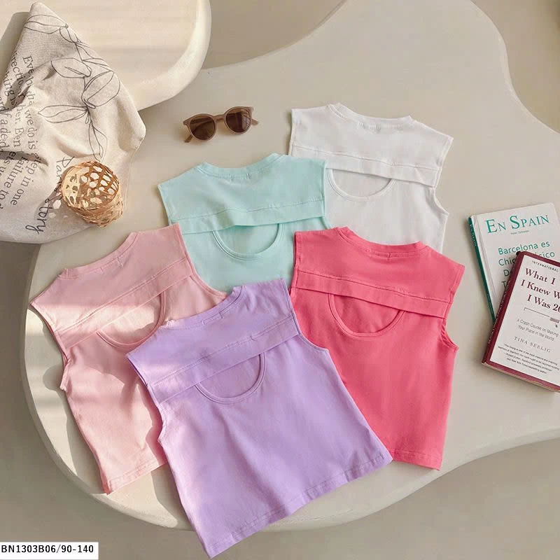 ÁO THUN SÁT NÁCH KHOÉT LƯNG TRƠN MÀU