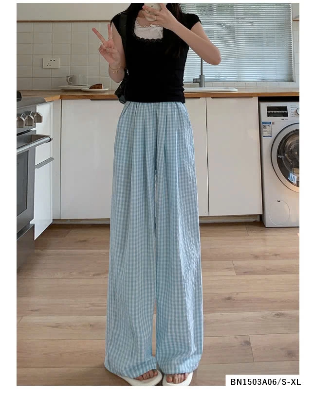 QUẦN SUÔNG ĐŨI CARO NHỎ