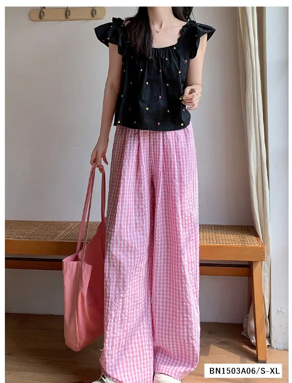 QUẦN SUÔNG ĐŨI CARO NHỎ