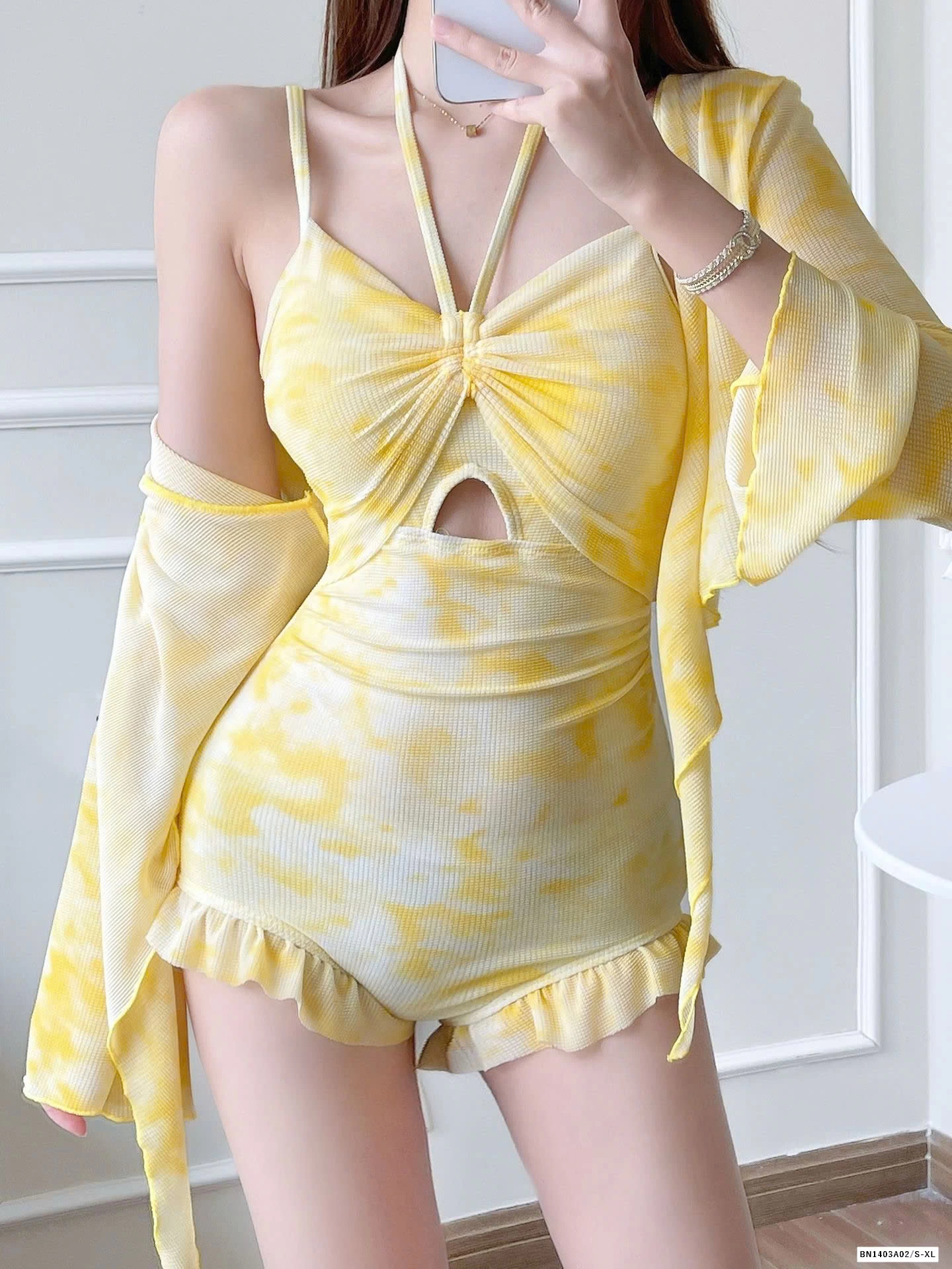 SÉT BƠI LIỀN THÂN HOA VÀNG