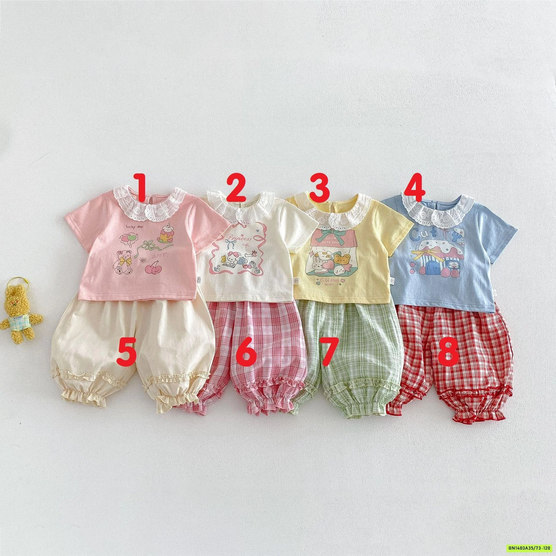 ÁO CỔ SEN DỄ THƯƠNG MIX QUẦN BOM