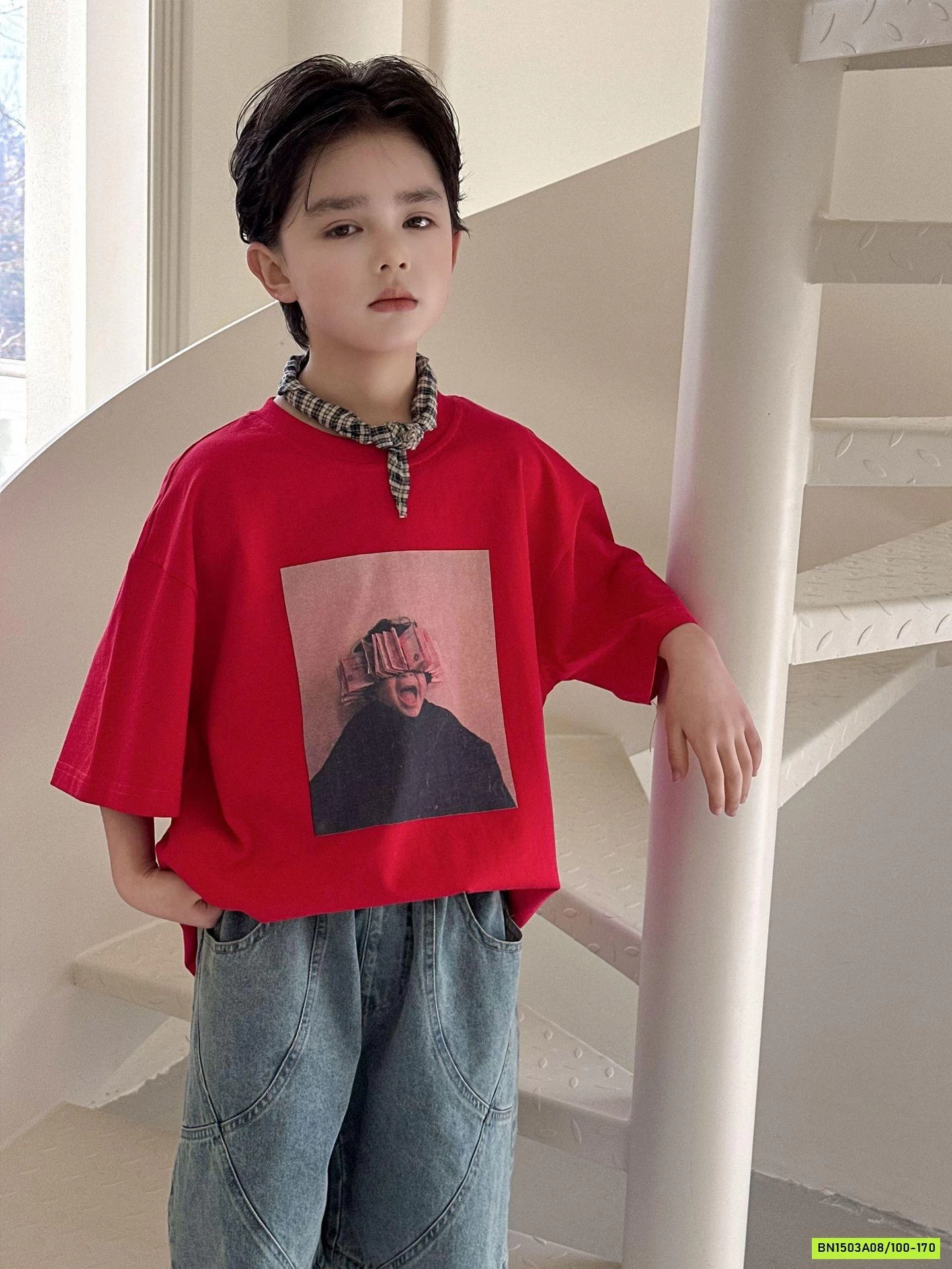 ÁO THUN IN HÌNH BÉ TRAI