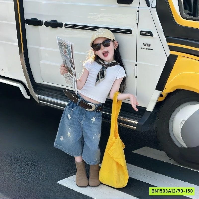 CROPTOP MIX JEANS LỠ T&QKIDS