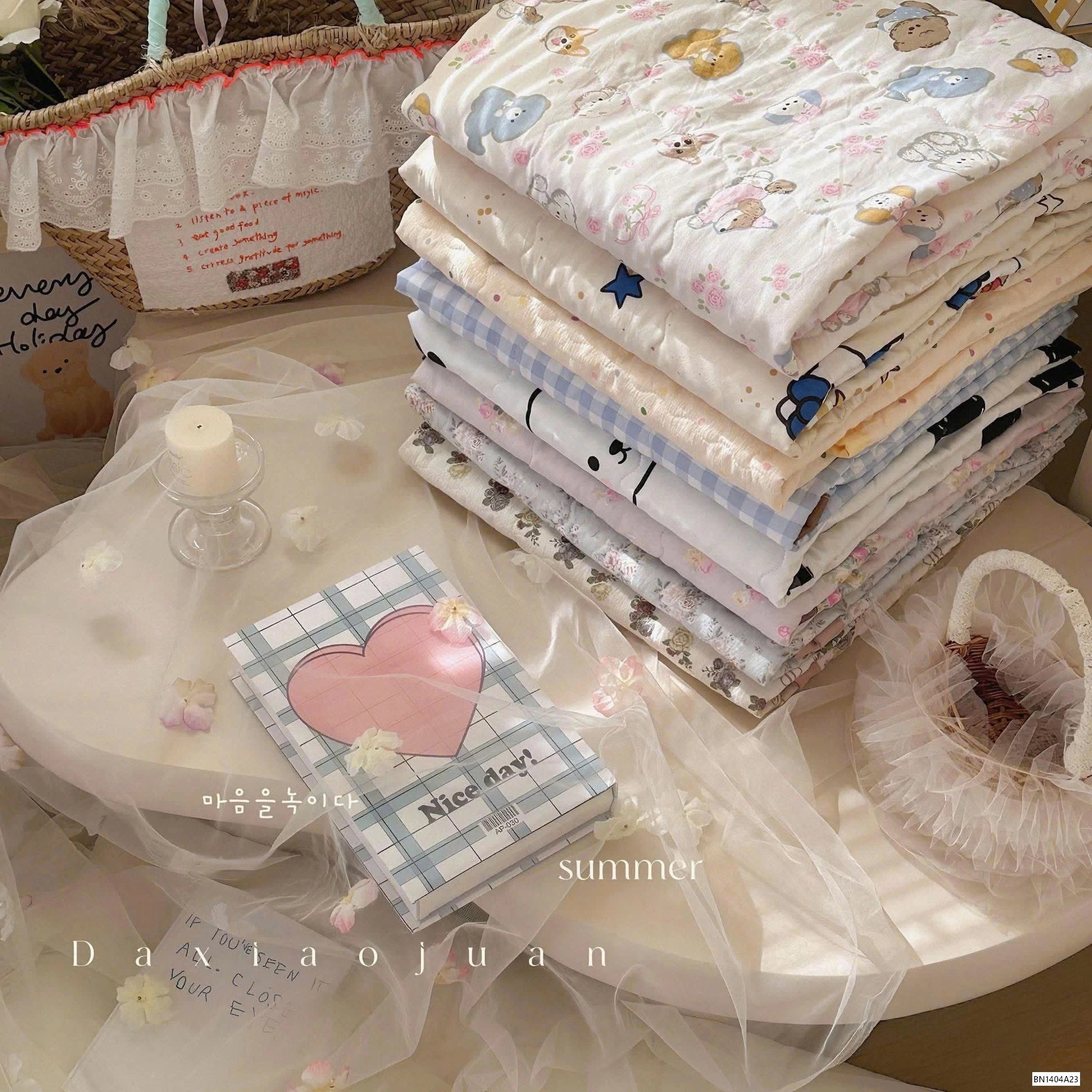 CHĂN ĐẬU NÀNH HOẠ TIẾT VINTAGE