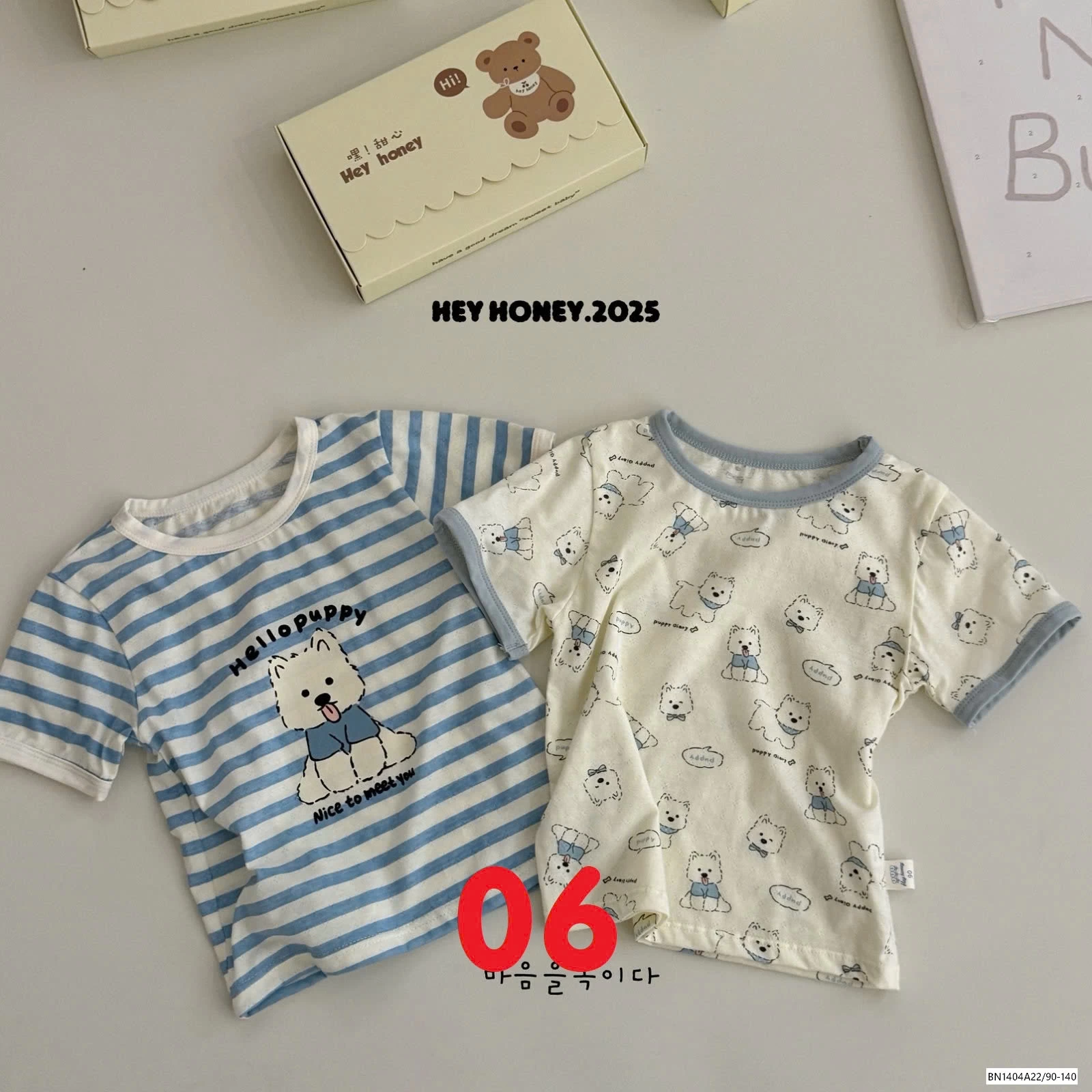 SÉT 2 ÁO COTTON GIẤY HONEY