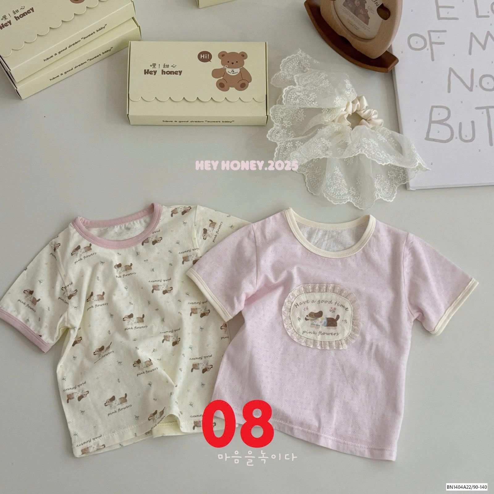 SÉT 2 ÁO COTTON GIẤY HONEY