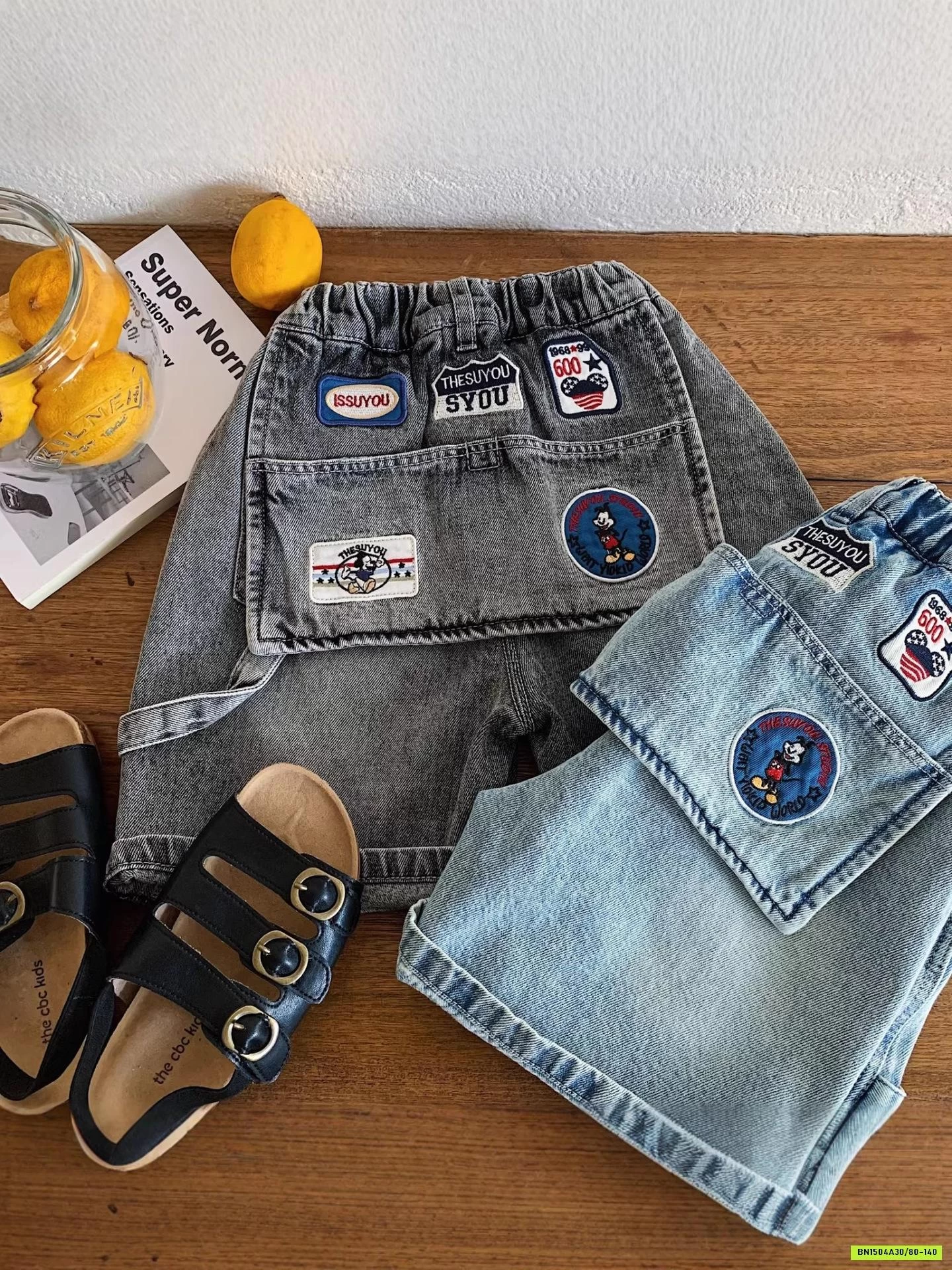 SHORT JEANS THÊU MÔNG