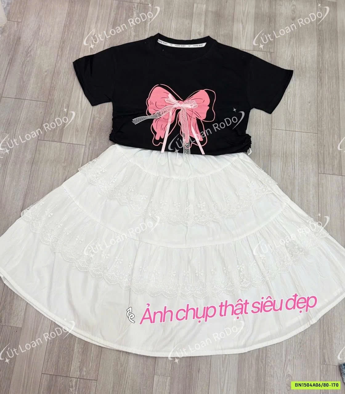 SÉT ÁO NƠ MIX CV TRẮNG