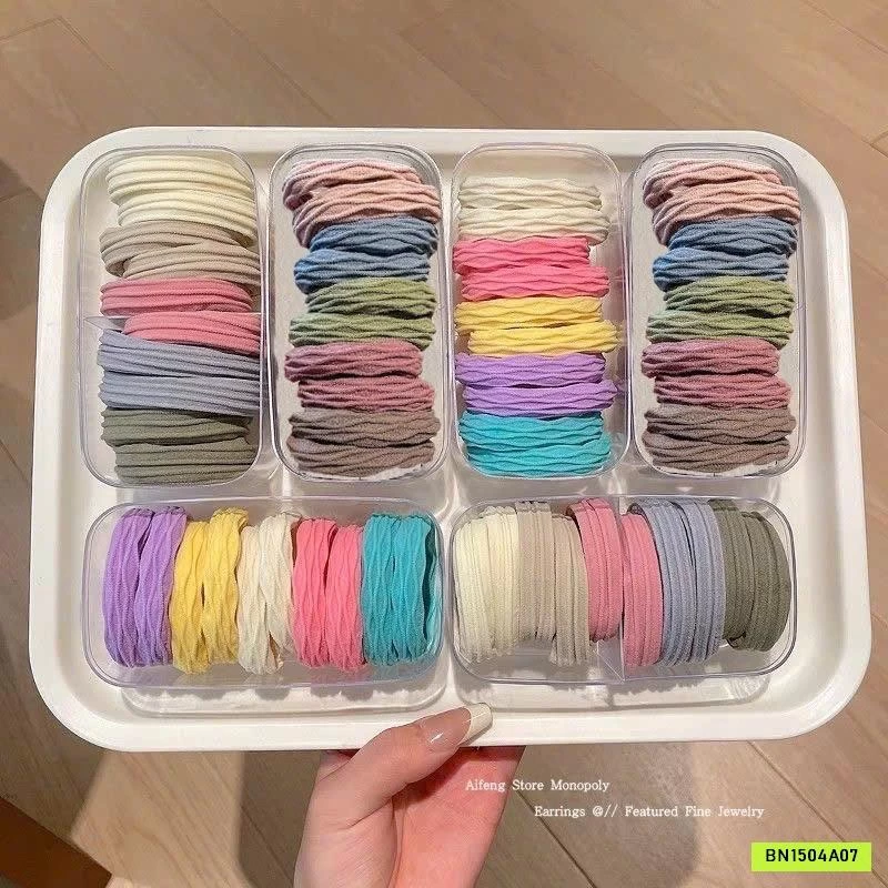 SET 60 DÂY BUỘC TÓC SẮC MÀU