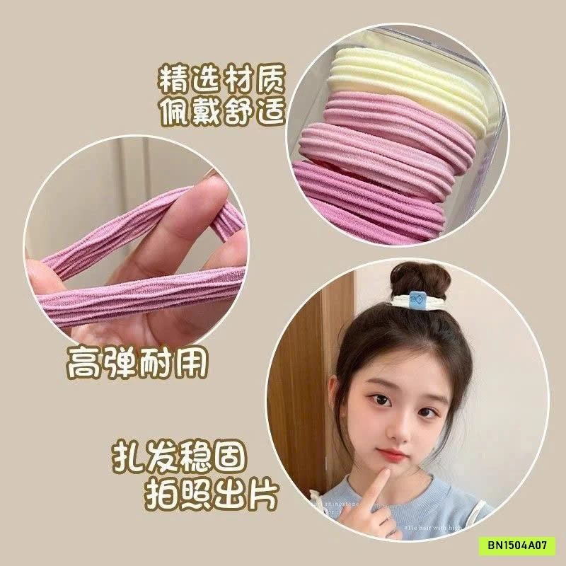 SET 60 DÂY BUỘC TÓC SẮC MÀU