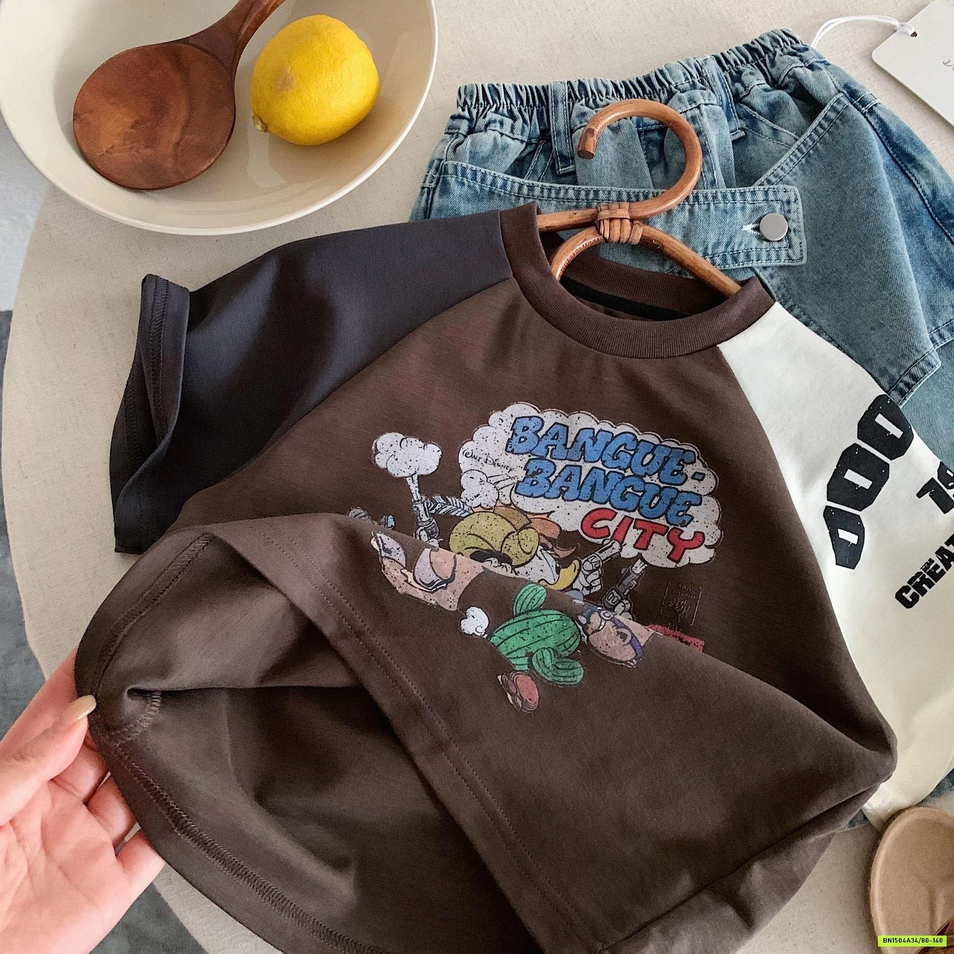 ÁO THUN MICKEY PHỐI MÀU TAY