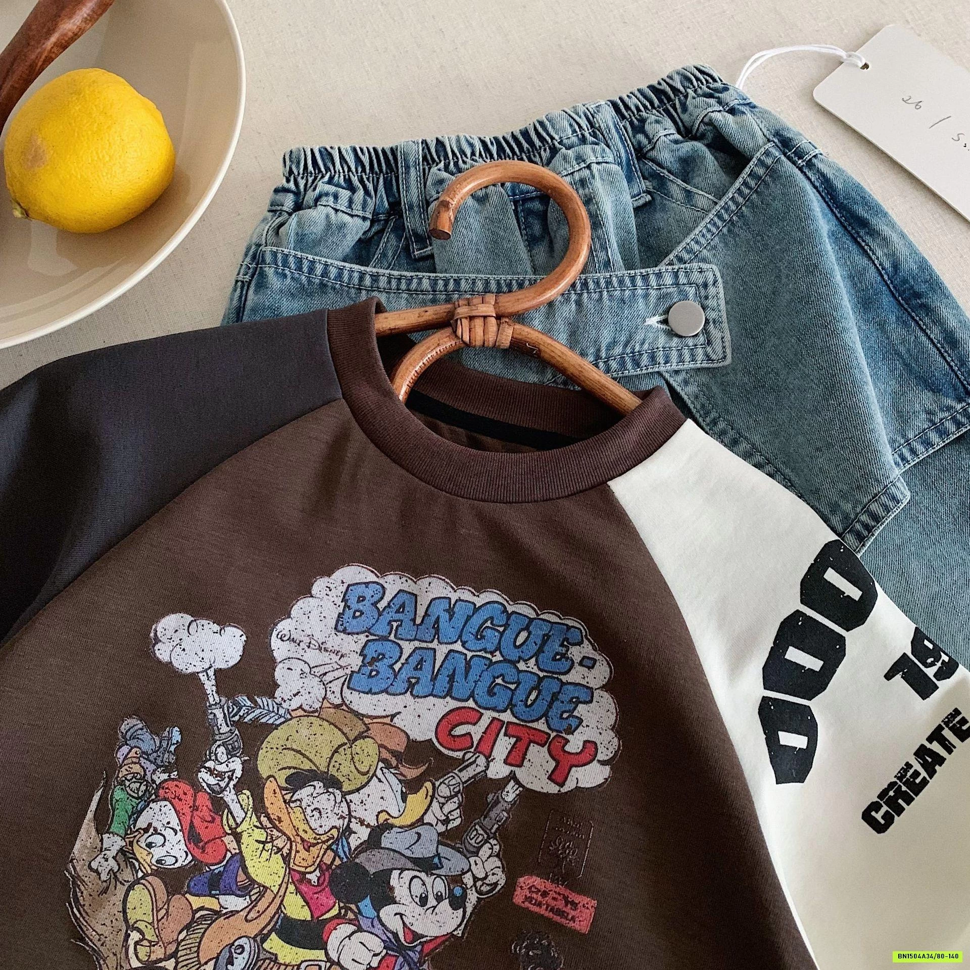 ÁO THUN MICKEY PHỐI MÀU TAY